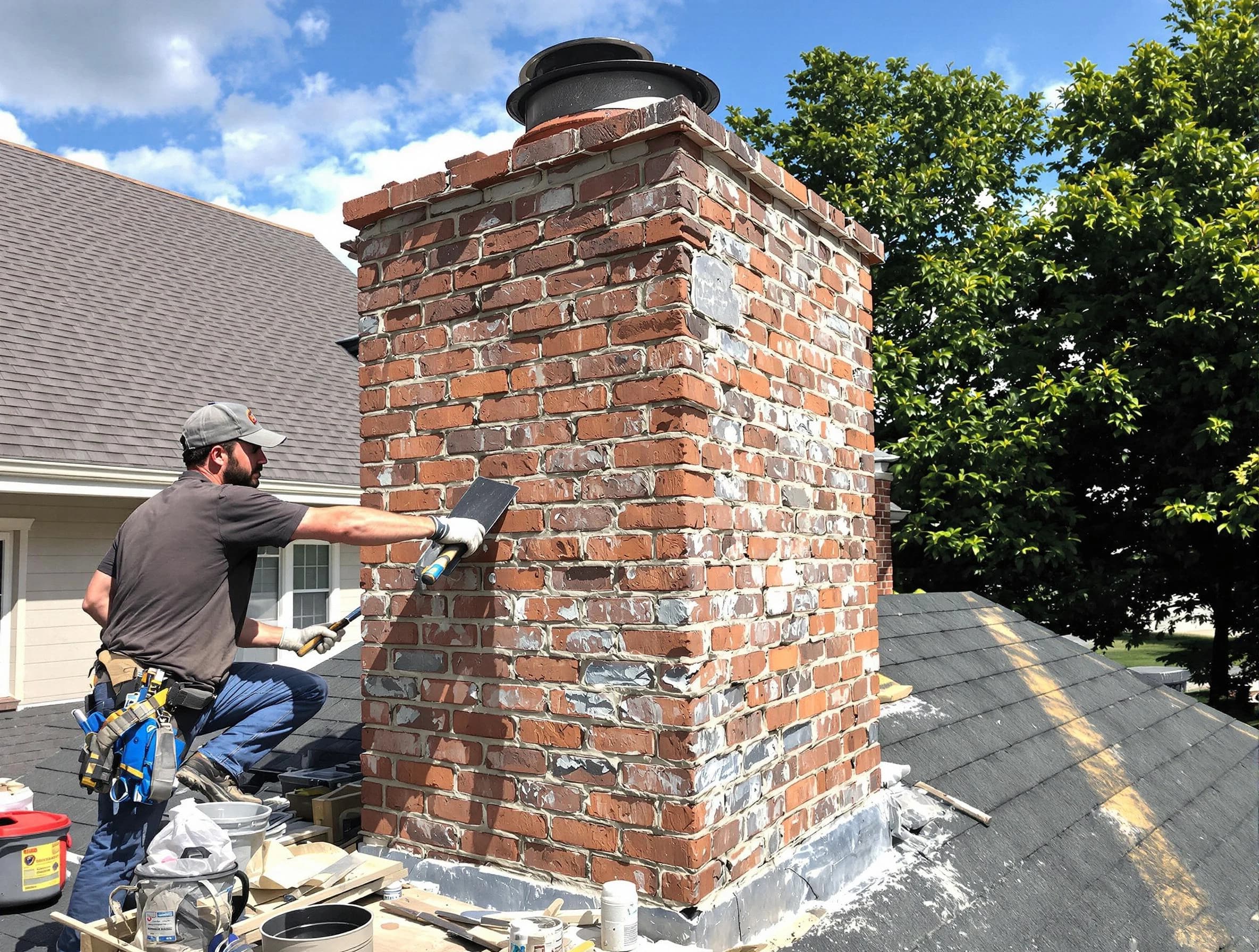 Completed chimney rebuild by Murrysville Chimney Sweep in Murrysville, PA