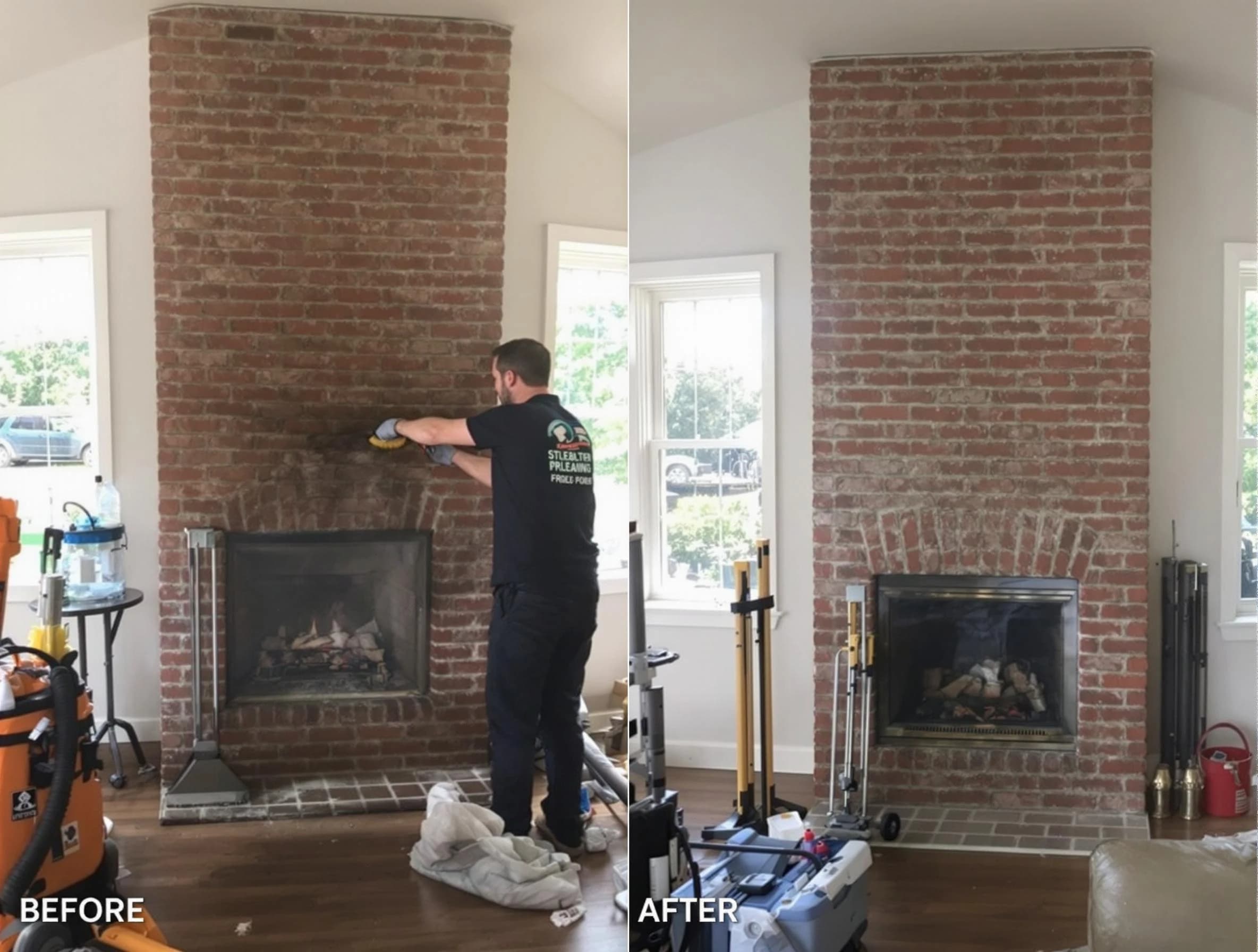 Finished chimney sweeping service by Murrysville Chimney Sweep in Murrysville, PA