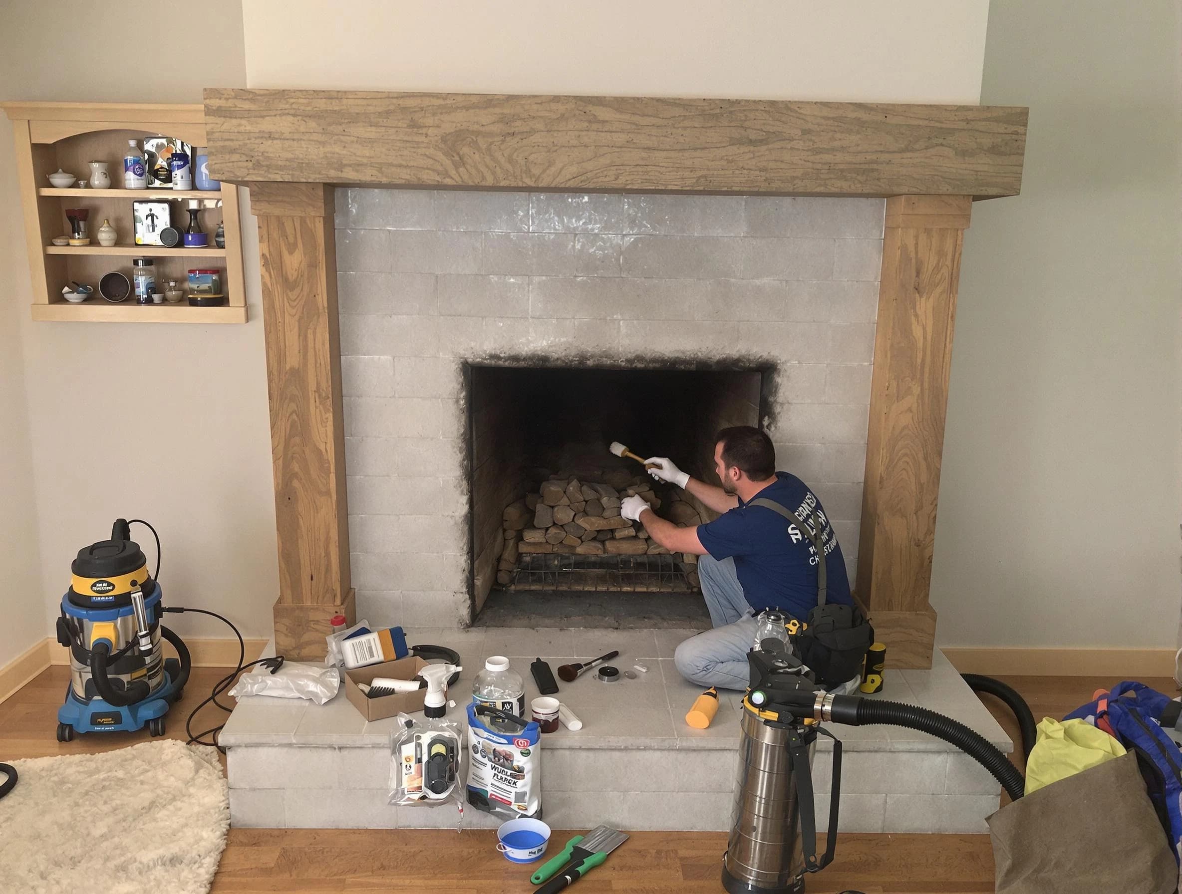 Detailed creosote removal process by Murrysville Chimney Sweep in Murrysville, PA