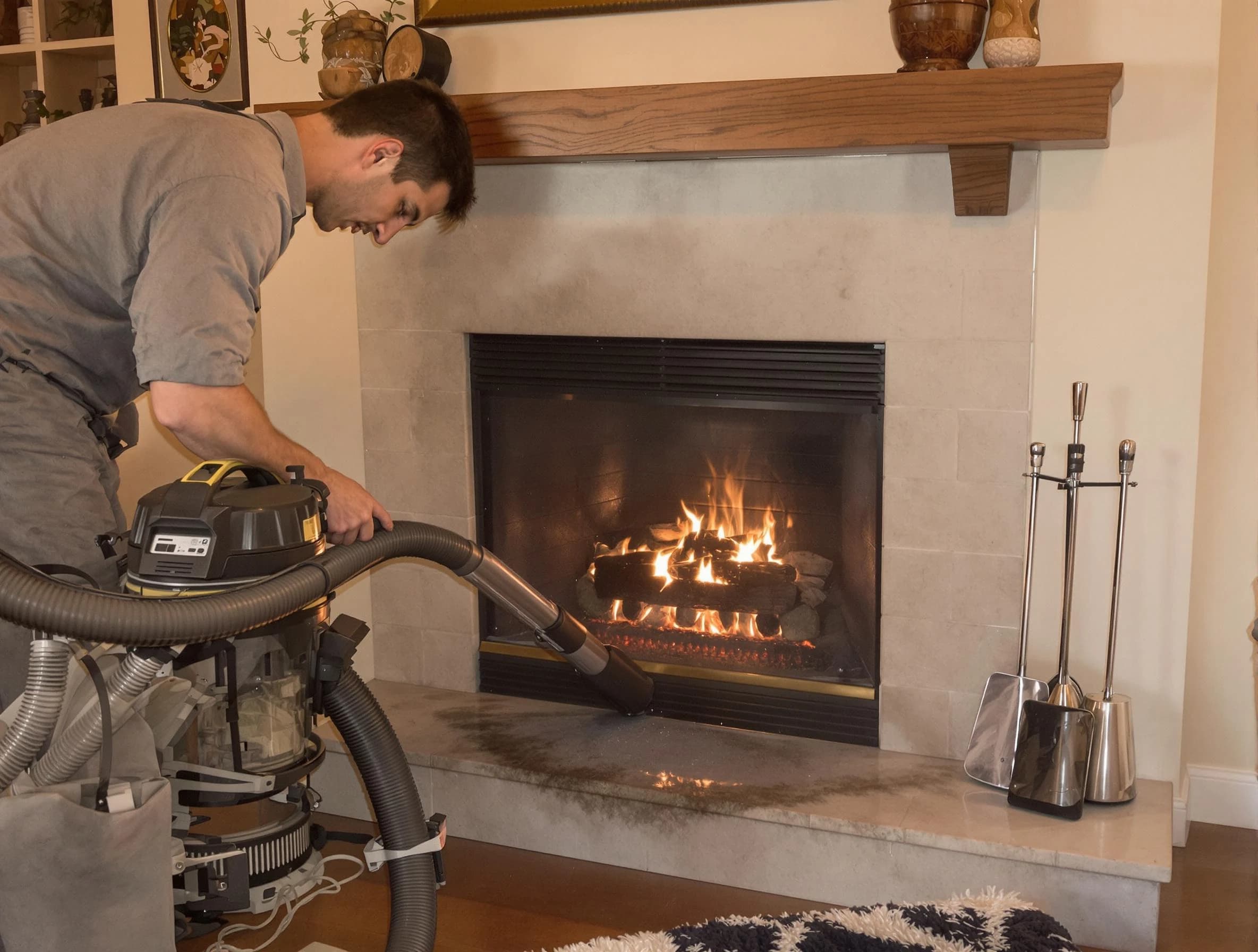 Routine fireplace upkeep by Murrysville Chimney Sweep in Murrysville, PA