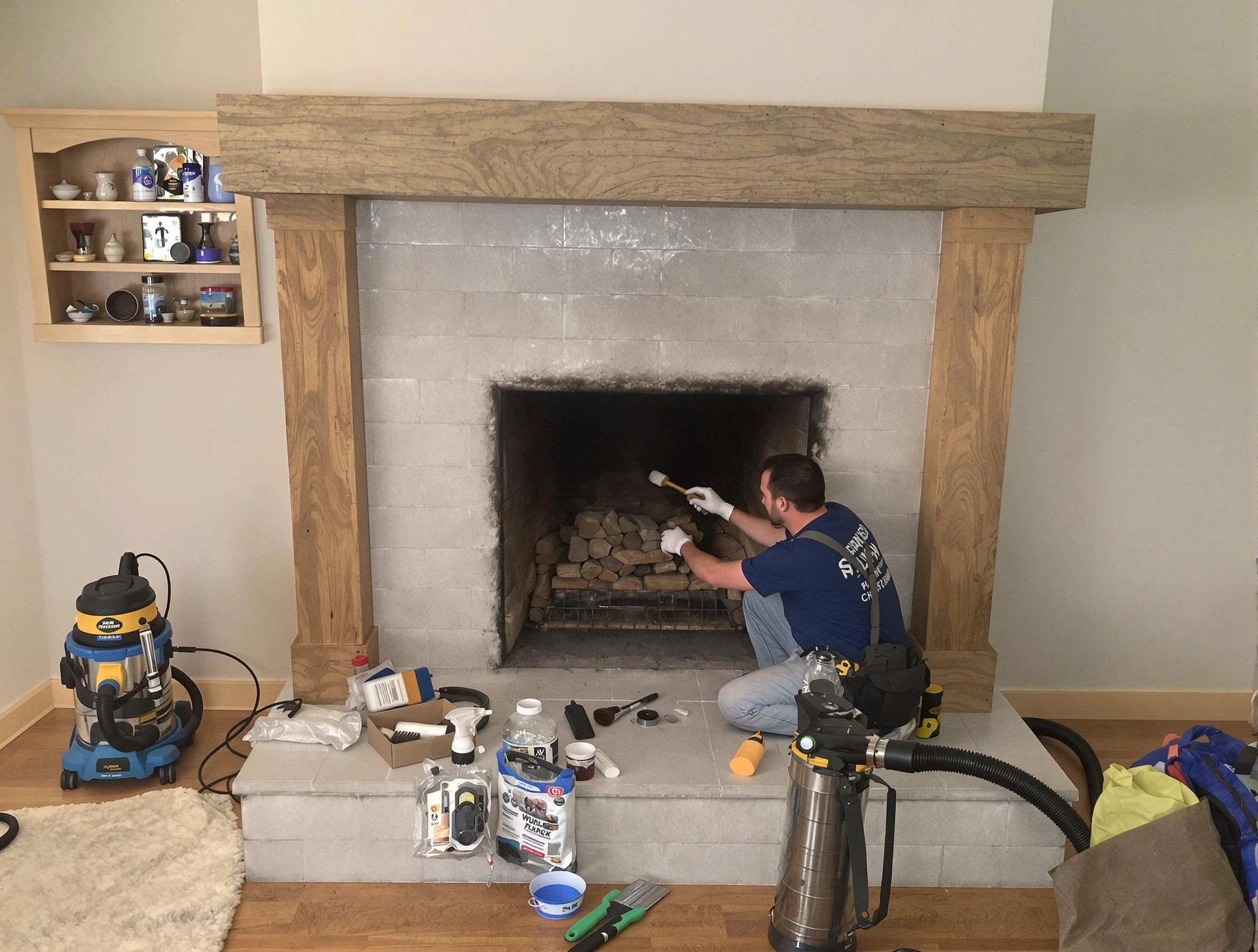 Detailed creosote removal process by Murrysville Chimney Sweep in Murrysville, PA